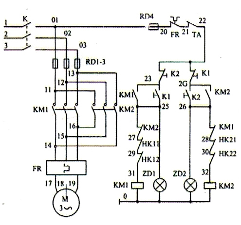 電動(dòng)推桿電器控制原理圖 電動(dòng)推桿電器控制原理圖